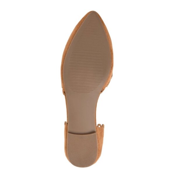 Journee Womens Jezlin Slip On Almond Toe Ballet Flats Cognac - Picture 5 of 6